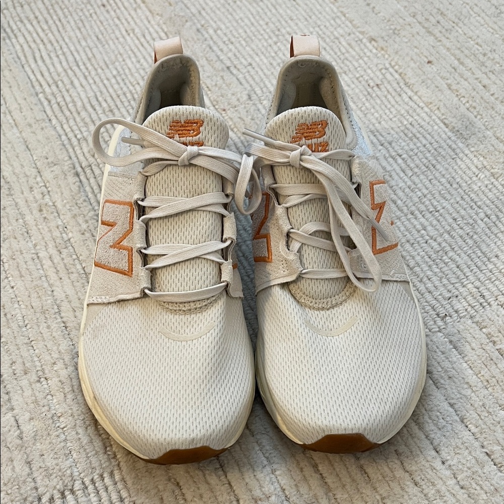 New Balance Beige and Orange Sneakers